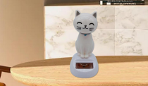 3Pcs Cute Solar Shaking Head Cat Toys Decoration