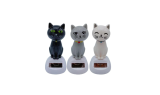 3Pcs Cute Solar Shaking Head Cat Toys Decoration