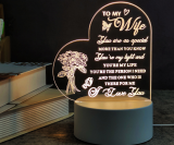 Gifts Engraved Acrylic Night Light with Warm Words