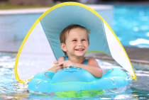  Inflatable Swimming Baby Infant Pool Float with Sun Canopy
