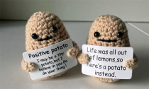 Funny Positive Potato Cute Wool Knitting Doll