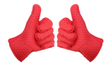 One Or Two Heat-Resistant Silicone Cooking Gloves Mitts Mitten