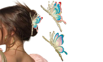 One or Two Butterfly Hair Claw Clips