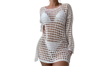 Women Swimsuit  Cover Up Knit Pullover Beach Dress