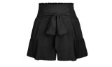 Women's High Waisted Tie Knot Loose Wide Leg Shorts