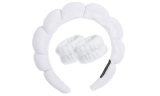 3Pcs Spa Headband for Washing Face Wristband Set