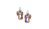 Multicolor Flower Or Owl  Drop Earrings