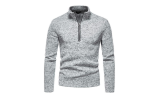 Men's Quarter Zip Casual Slim Fit Pullover Sweatshirt