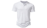 Men's Henley Short Sleeve Basic Solid T Shirts