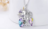  Rainbow Unicorn Pendant Necklace