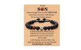 To My Son Baseball Soccer Basketball Bead Bracelet
