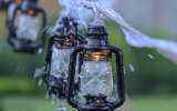 LED Outdoor Simulation Kerosene Bottle Light String Garden Decoration