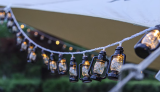 LED Outdoor Simulation Kerosene Bottle Light String Garden Decoration
