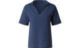 Womens V-neck cotton linen solid color Shirt