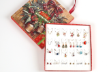 Christmas Advent Countdown Calendar Earrings Necklace Gift