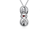 Rhinestone Skull Pendant Necklace