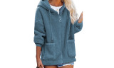 Women's Hooded Teddy Coat Jacket with Pockets
