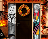 Jack Sally Banners Porch Signs Halloween Decor