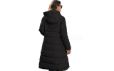 Women's Hooded Mid length Slim Fit Warm Coat