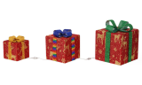 set Of 3 Lighted Gift Boxes Christmas Decoration