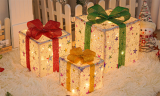 set Of 3 Lighted Gift Boxes Christmas Decoration