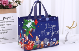 8Pcs Christmas Reusable Non-Woven Gift Bags with Handle