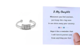 To My Daughter Anti-Anxiety Cubic Zirconia Beads Ring