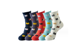  5 Pairs Cute Cartoon Dog Cat Novelty Animal Socks 