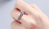 To My Daughter Anti-Anxiety Cubic Zirconia Beads Ring