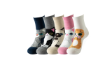  5 Pairs Cute Cartoon Dog Cat Novelty Animal Socks 
