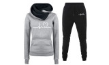 Women's Two-Piece  Heart Rate Printed Tracksuit Sweatsuit 