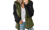 Women's Zip Up Fuzzy Hoodies Jacket Coat