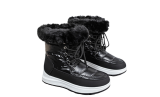 Women's Warm Plush Lace Up Mid-Calf Boots