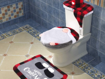 4Pcs Christmas Gnome Toilet Seat Cover Set