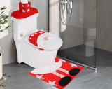 4Pcs Christmas Gnome Toilet Seat Cover Set