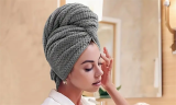 Large Hair Drying Towel with Elastic Strap