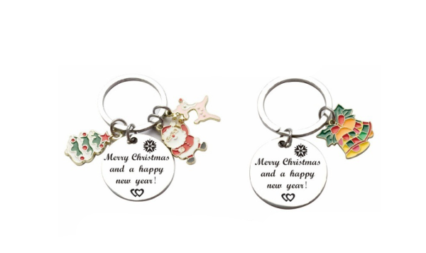 2 Pcs Merry Christmas Keychains