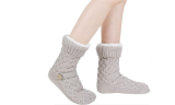 Winter Womens Warm Fluffy Fleece Lining Slipper Socks