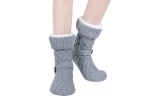 Winter Womens Warm Fluffy Fleece Lining Slipper Socks