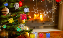 60 Or 120 PCS Shiny Mini Boxes Christmas Tree Hanging Decorations