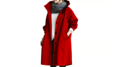 Women Lightweight Hooded Long Raincoat