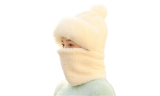 2-in-1 Women's Windproof Fleece Lined Hooded Face Cover Scarf 