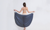 Women's Striped Wrap Bikini Cover Up