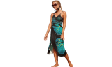 Womens Butterfly Swimsiut Cover Up  Beachwear Wrap Dress 