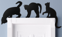3 Pieces Halloween Black Cat Door Decorations