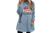 Womens Gnome Pullover Fleece Sweatshirts