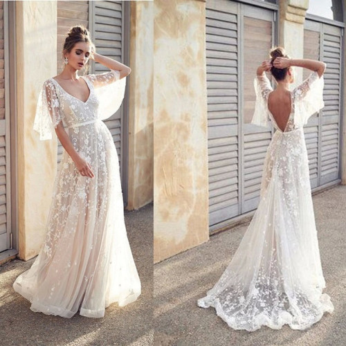 2019 New Women Long Dress Sexy Deep V Neck Casual Party Dress