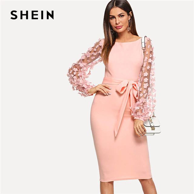 pink dress shein