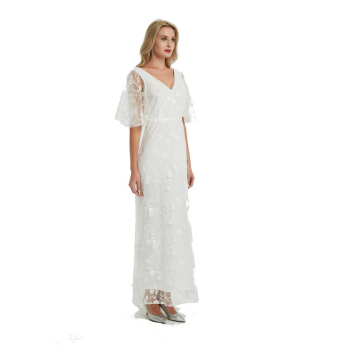2019 New Women Long Dress Sexy Deep V Neck Casual Party Dress