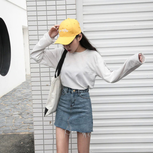Hzirip Summer Fashion High Waist Skirts Womens Pockets Button